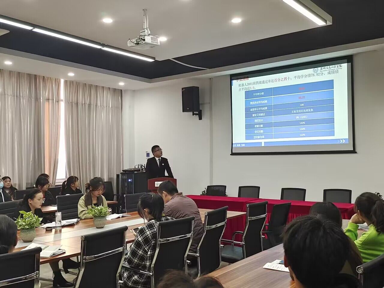 图为机器人2001班进行班级学风汇报.jpg