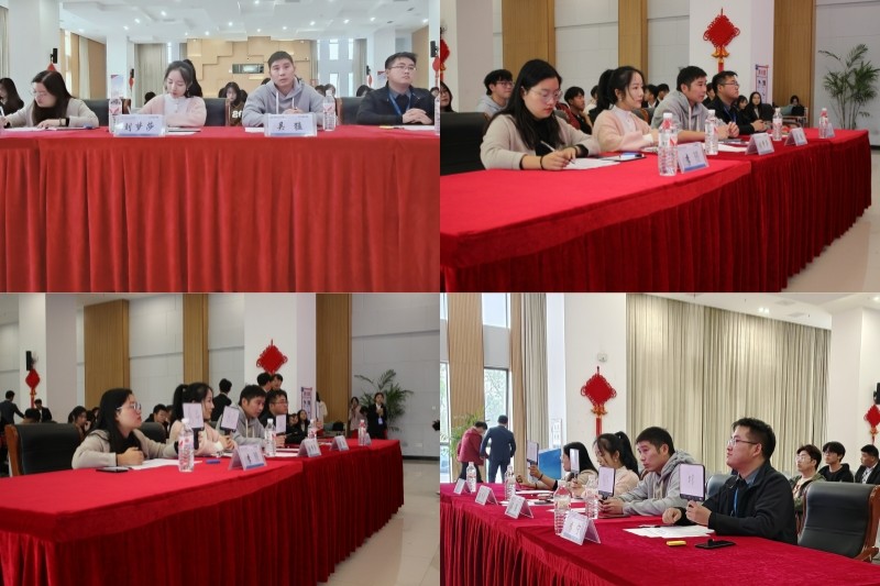 图为出席活动的老师以及老师现场为选手打分.jpg