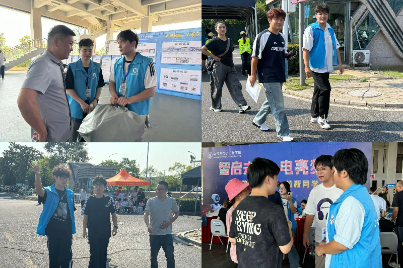 图为志愿者与新生及家长交流问题.jpg