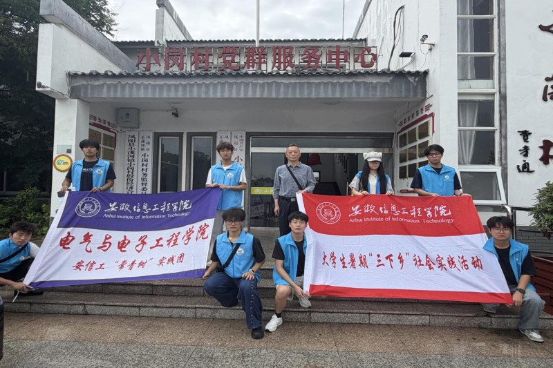 图为“常青树”实践团于凤阳县小岗村社区前合影.jpg